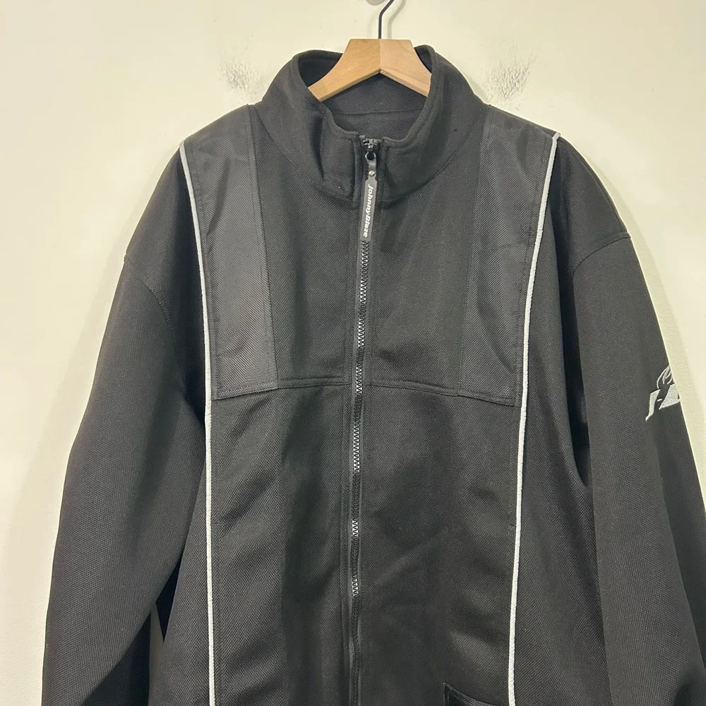 Rare Johnny Blaze Mesh‎ Jacket Black Reflective Vintage 90's Y2K Mens 2XL